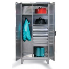 Strong Hold Stainless Wardrobe Cabinet - 36-W-244-4DB-SS Strong Hold Stainless Wardrobe Cabinet - 36-W-244-4DB-SS