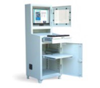 Strong Hold Top View Computer Cabinet – Flat Screen | Secure Industrial Workstation