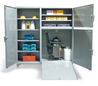Strong Hold Vacuum Door All-Purpose Ramp Cabinet | Heavy-Duty Accessible Industrial Storage