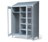 Strong Hold See-Thru Doors Wardrobe Cabinet