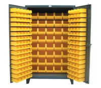 Strong Hold 46-BB-240 All Bin Storage Cabinet – 12-Gauge Steel, 184 Bins
