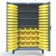Strong Hold 36-BBS-243 3-Shelf Steel Bin Cabinet – Heavy-Duty Industrial Storage with 110 Bins