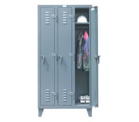 Strong Hold Slim Line Lockers – All-Welded 12-Gauge Steel Industrial Lockers with Shelf, Hook & Rod