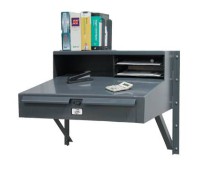 Strong-Hold Wall Mounted Steel Desk | Secure Industrial Workstation