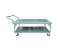 Strong Hold 2-Shelf Hercules Low Profile Cart | Heavy-Duty Steel Utility Cart