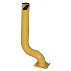 Vestil OBOL-35-4.5 Safety Yellow Offset Steel Bollard | 36 Inch High x 4.5 Inch Dia Vestil OBOL-35-4.5 Safety Yellow Offset Steel Bollard | 36 Inch High x 4.5 Inch Dia