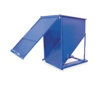 Vestil Steel Chute Hopper | Space Saving Forklift Hopper with Cable Release Door