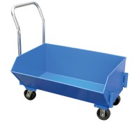 Vestil Low Profile Rolling Steel Hopper | Under Conveyor Scrap and Waste Hopper