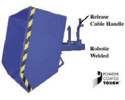 Vestil H-50-LD Low Profile Self-Dumping 0.5 Yard Hopper with 2,000 lb Capacity | 90 Degree Dump