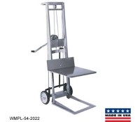 Wesco Two-Wheeled Aluminum Frame Winch Pedalift with Floor-Access Platform
