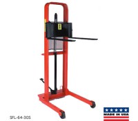 Wesco Straddle Fork Hydraulic Stacker – 1,000 lb Capacity | 56"–76" Lift Heights