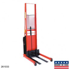 Wesco 261028 Powered Fork Stacker - 1,000 lb Capacity, 56" Lift Wesco 261028 Powered Fork Stacker - 1,000 lb Capacity, 56" Lift