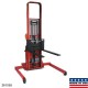 Wesco 261079 Heavy Duty Powered Fork Stacker - 1,500 lb Capacity