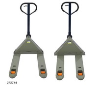 Wesco 272744 Deluxe Adjustable Fork Pallet Truck, 5,500 lb Capacity