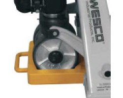 Wesco 272175 High-Visibility Yellow Pallet Jack Wheel Chock 