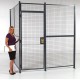 WireCrafters 2-Walls Style 840 Security Cage W6682H - Hinged Door