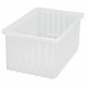 Quantum Clear Dividable Grid Container DG92080CL – Heavy-Duty Storage Bin