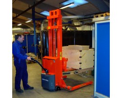 Logitrans SELFS Maxi 1203-35 Fully Powered Logiflex Straddle Stacker with 3,000 pounds capacity