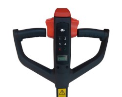 Logitrans Mover-48 Lithium Fully Powered Pallet Truck 3300 lb 48 Inch Forks Fast Swap Battery