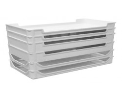 MFG Fiberglass Ventilation Drop Ends-Sides Tray - Model 642008 | ESD-Safe & Stackable