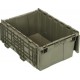 Quantum Attached Lid Plastic Distribution Container – QDC2115-9 | Secure Industrial Tote