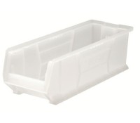 Quantum Clear View Hulk 24 Inch Plastic Storage Bins, Stackable and Clear