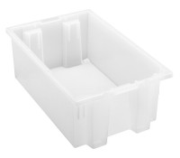 Quantum Heavy Duty Clear Stack and Nest Containers Reusable Totes