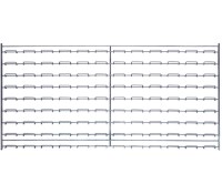 Quantum Chrome Wire Louvered Panels for Hanging Storage Bins