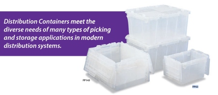 LEWISbins Clear Flipak Attached Lid Plastic Containers