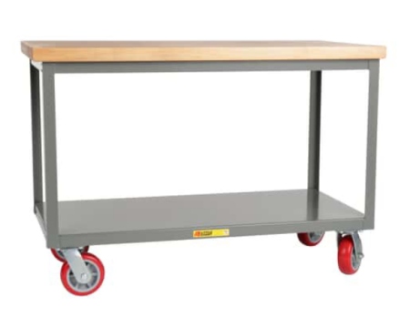 Little Giant Heavy-Duty Butcher Block Top Mobile Table