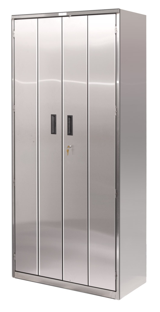 Pucel Stainless Steel Bi-Fold Door Cabinets