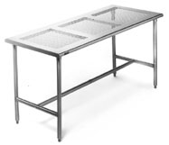 Eagle Group Perforated Top Stainless Steel Cleanroom Table