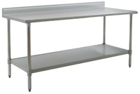  Eagle Group Budget Stainless Backsplash Table 