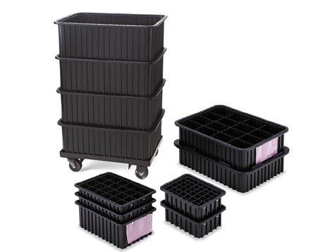 LEWISBins ESD-Safe Divider Box Container