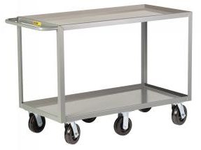 Little Giant 6-Wheeled 2-Shelf Heavy Duty Steel Cart