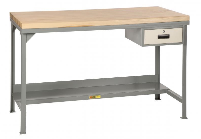 Little Giant Welded Steel Butcher Block Maple Top Workbench