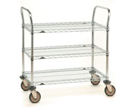 Metro SPN 3-Shelf Brite Wire Utility Cart 