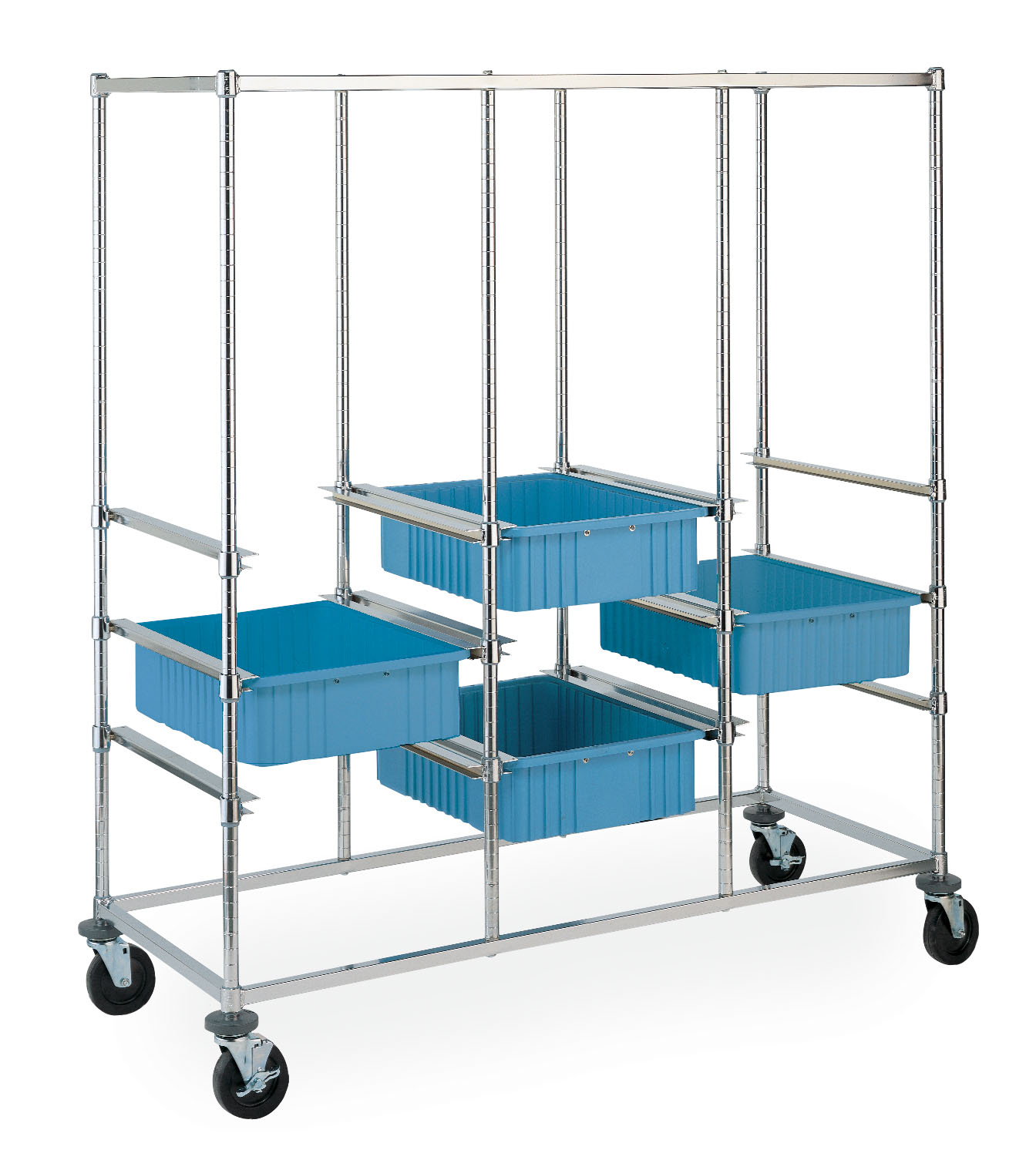 Metro Triple Bay Tote Box Cart