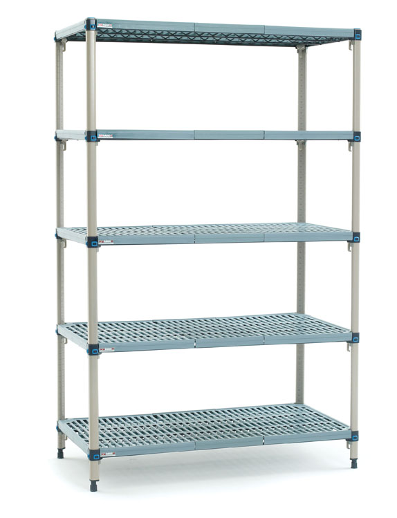 Metro 5-Shelf MetroMax-Q Open Grid Polymer Shelving