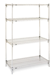 Metro 4-Shelf Super Adjustable Stainless Wire Shelving