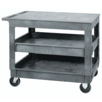 Quantum Flat Top Plastic Service Cart