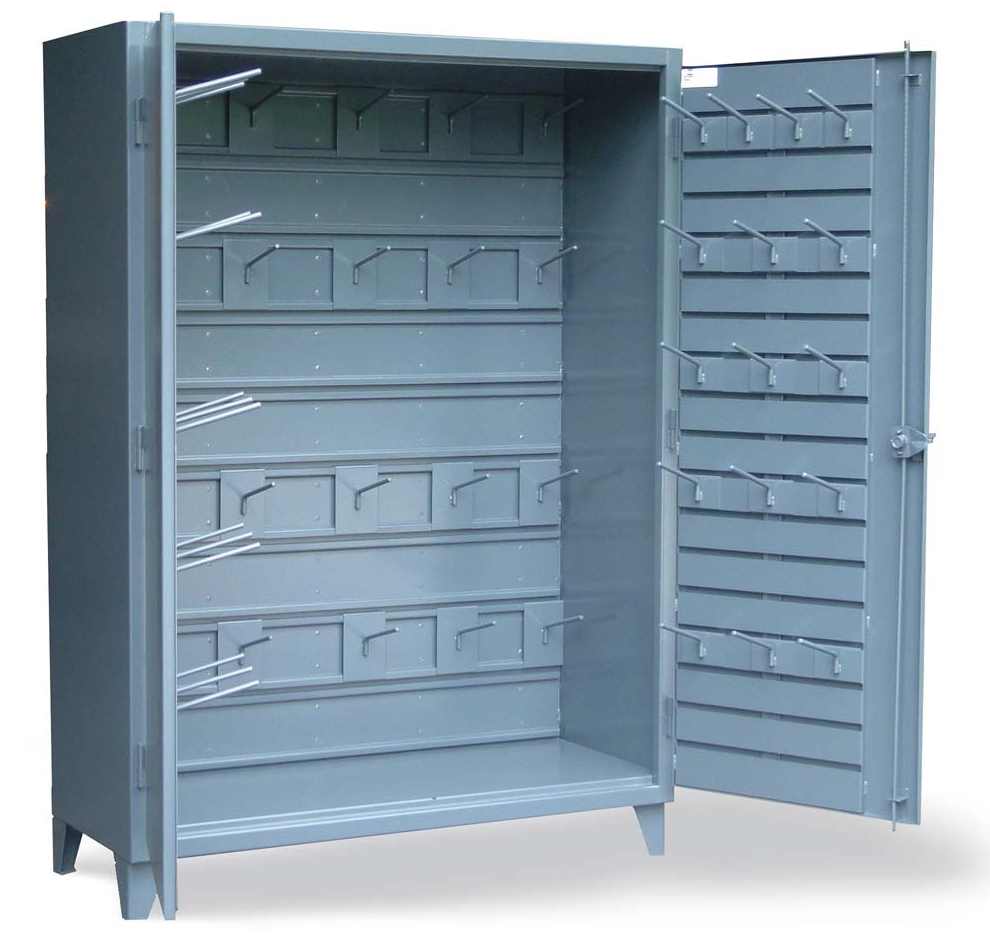 Strong Hold Storage Cabinet with Adjustable Hooks 