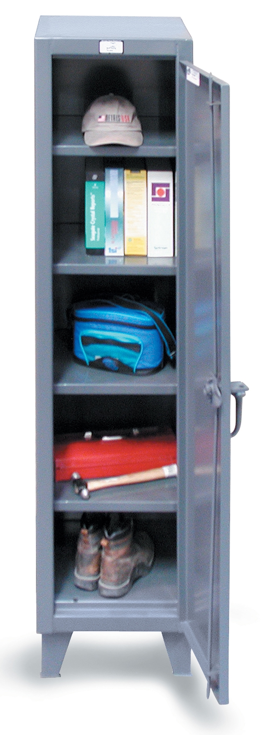 Strong Hold Single Tier Locker with 4 adjustable shelves