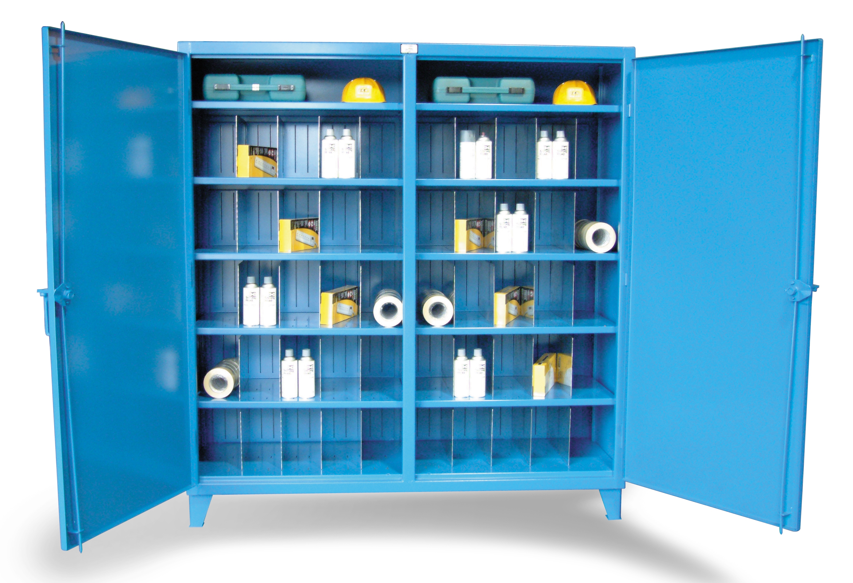 Strong Hold Double Shift Metal Bin Storage Cabinet