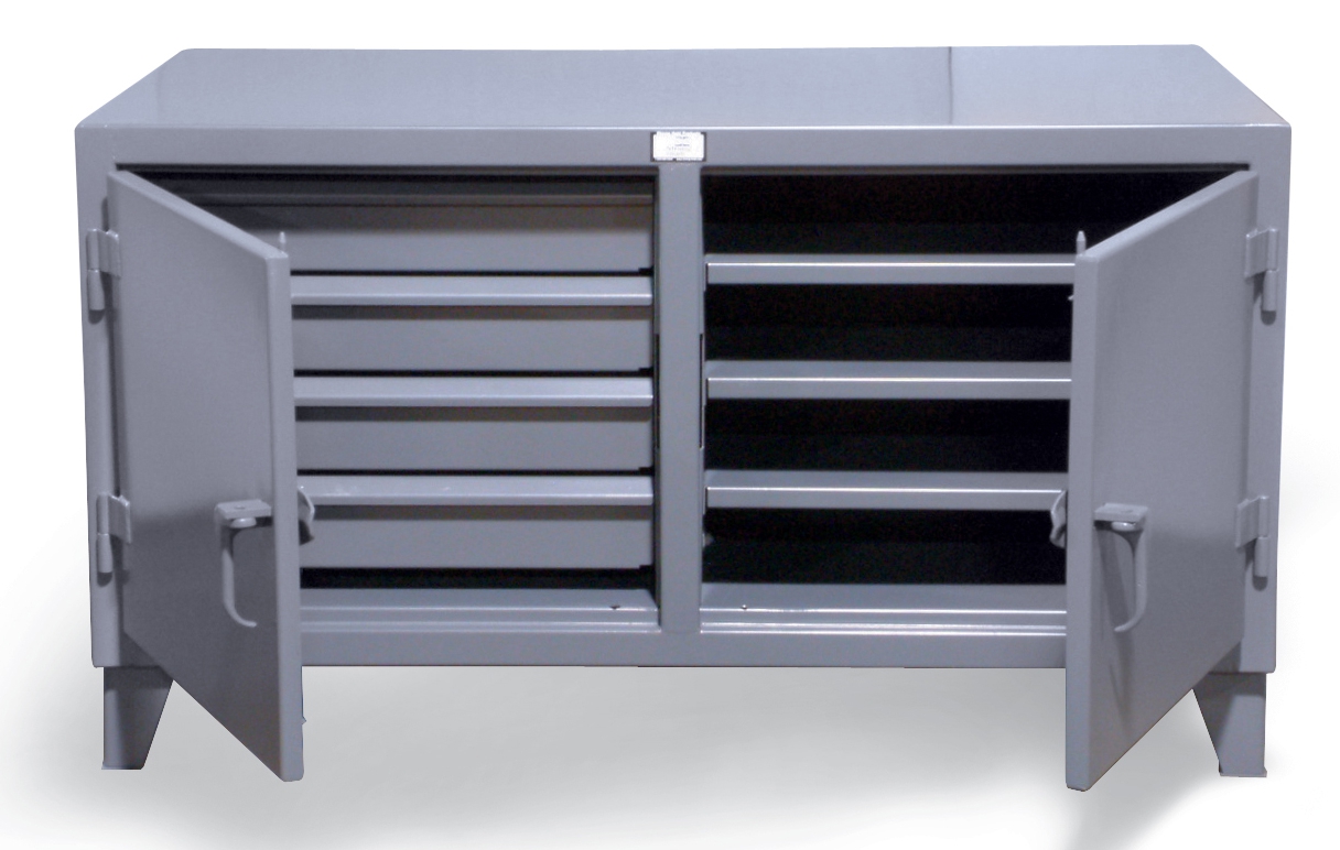 Strong Hold Cabinet Workbench with 4 Hidden Drawer