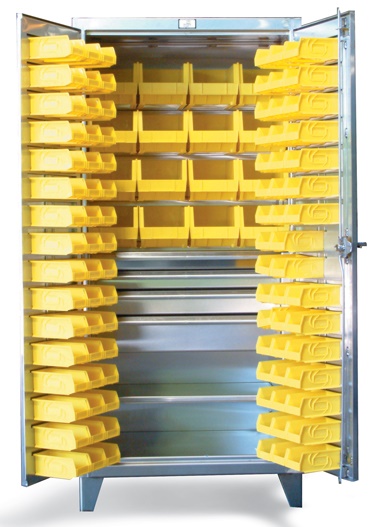 Strong Hold Stainless Steel 4 Drawer Bin Cabinet