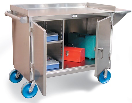 Strong Hold Stainless Steel Mobile Cart, 8 Inch Casters