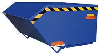 Vestil 90 Degree Low Profile Self-Dumping Style-H Steel Hopper
